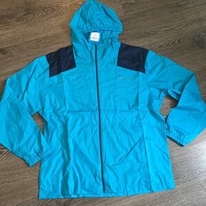 Men’s large Turquoise and dark blue windreaker